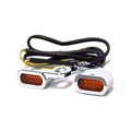 Fastline, below bar LED turn signal set. Chrome
