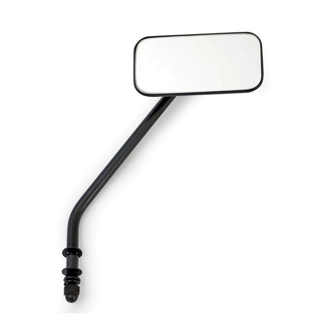 Small rectangular mirror. long stem, black
