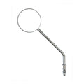 Steel 3" round mirror. Chrome, long stem
