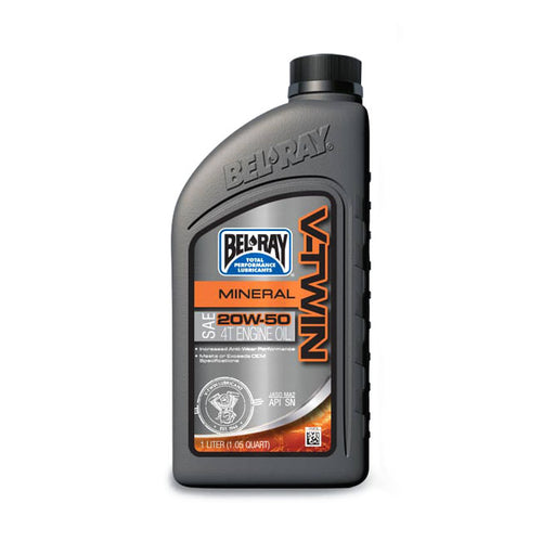 Bel-Ray V-Twin mineral motor oil 20W-50. 1L