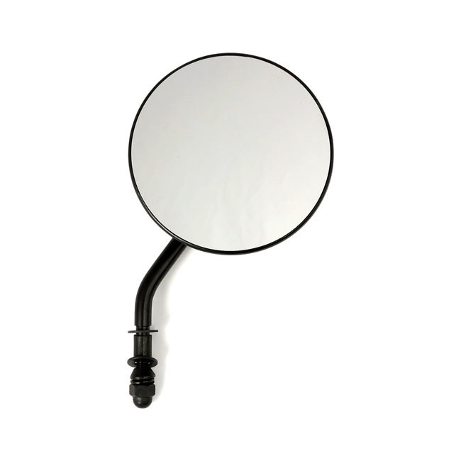 4" round custom mirror, right. Black
