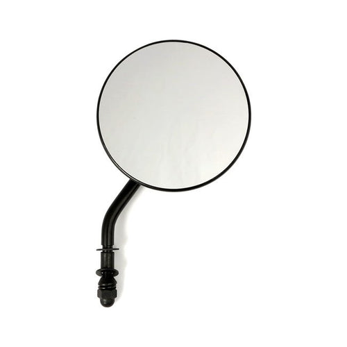 4" round custom mirror, right. Black