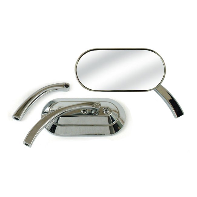 Custom oval mirror. Chrome