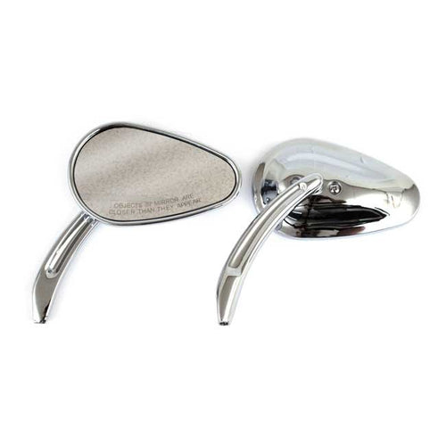 Bullet mirror set, with sculpted stem