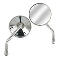 3-3/8" round custom mirror, left, 10mm. Chrome