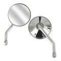4" round custom mirror, right, 10mm. Chrome
