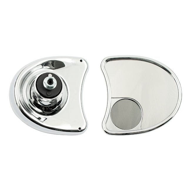 Touring fairing mount mirror kit. Dual vision, chrome