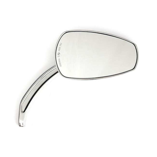 Slipstream mirror set. curved stem, chrome