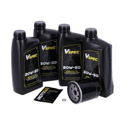 VSpec / MCS engine oil service kit. 20W50 Mineral – 86-98 FLT/Touring (NU)