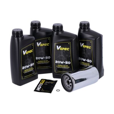 VSpec / MCS engine oil service kit. 20W50 Mineral – 91-98 Dyna (NU)