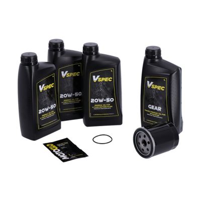VSpec / MCS Big Oil service kit. Mineral. Black filter – 86-03 XL Sportster (NU)