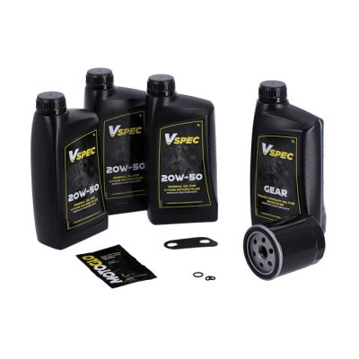VSpec / MCS Big Oil service kit. Mineral. Black filter – 04-20 XL Sportster (NU)