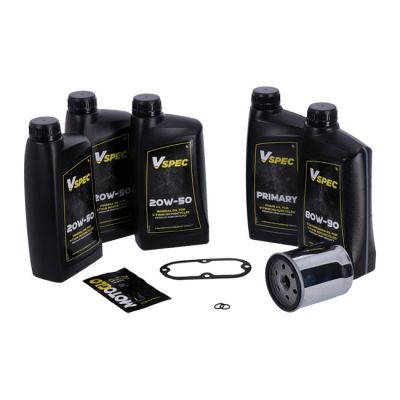 VSpec / MCS Big Oil service kit. Mineral. Chrome filter – 84-98 Softail (NU)