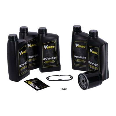 VSpec / MCS Big Oil service kit. Mineral. Black filter – 84-98 Softail (NU)