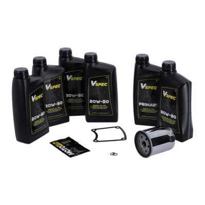 VSpec / MCS Big Oil service kit. Mineral. Chrome filter – 86-98 FLT/Touring (NU)