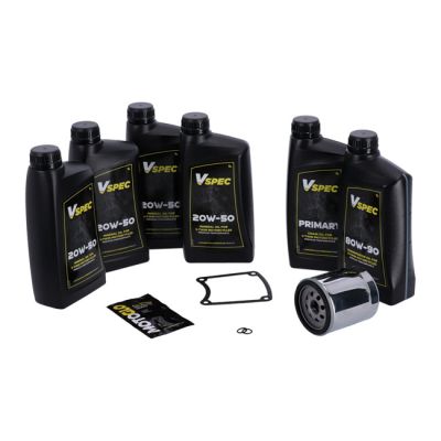 VSpec / MCS Big Oil service kit. Mineral. Chrome filter – 99-06 FLT/Touring (NU)