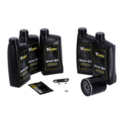 VSpec / MCS Big Oil service kit. Full synthetic. Black filter – 04-20 XL Sportster (NU)