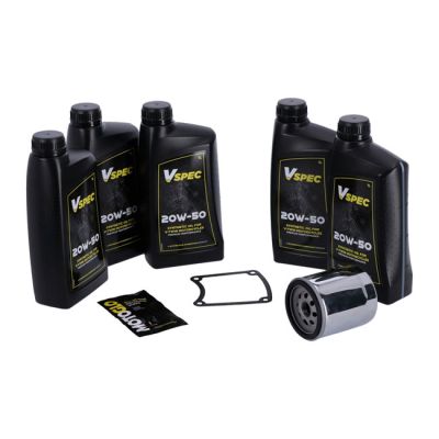 VSpec / MCS Big Oil service kit. Full synthetic. Chrome filter – 87-94 FXR (NU)
