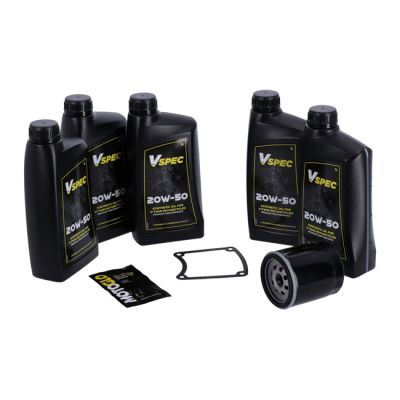 VSpec / MCS Big Oil service kit. Full synthetic. Black filter – 87-94 FXR (NU)