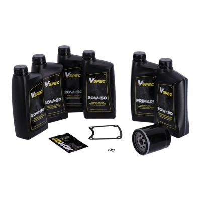 VSpec / MCS Big Oil service kit. Full synthetic. Black filter – 99-06 FLT/Touring (NU)