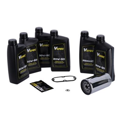 VSpec / MCS Big Oil service kit. Mineral. Chrome filter – 91-98 Dyna (NU)