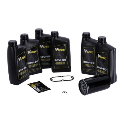 VSpec / MCS Big Oil service kit. Full synthetic. Black filter – 91-98 Dyna (NU)