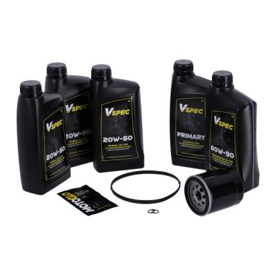 VSpec / MCS Big Oil service kit. Mineral. Black filter – 06-17 Dyna; 07-17 Softail (NU)