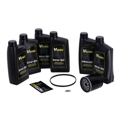 VSpec / MCS Big Oil service kit. Mineral. Black filter – 07-16 FLT/Touring; 09-16 Trike (NU)