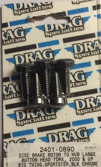 Disc brake rotor to hub large button head torx