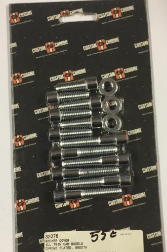 Rocker cover bolt set chrome plated smooth 32076